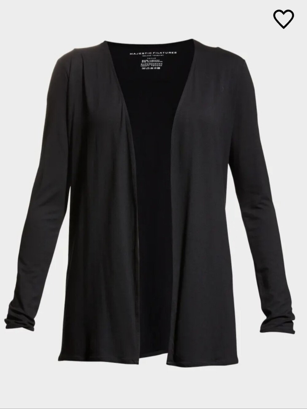 Majestic Filatures Anthracite Double Face Relaxed Cardigan Hood Size XS